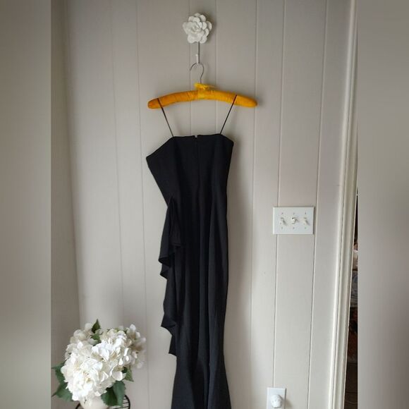 Dress the Population Black Crepe Paris Mermaid Gown Dress Size Medium NWT - Picture 3 of 8